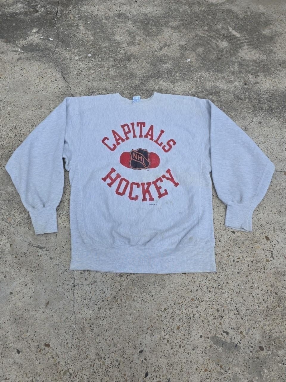 Vintage 90s Champion Reverse Weave Washington Capitals Crewneck Sweatshirt XL